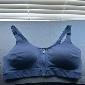 Old Navy Navy Front-Zip Supportive Sports Bra